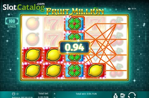 Скрин4. Fruit Million слот