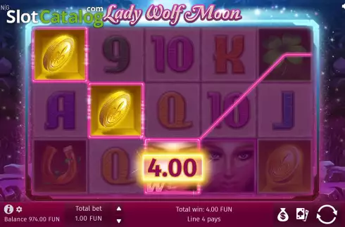 Скрин6. Lady Wolf Moon слот