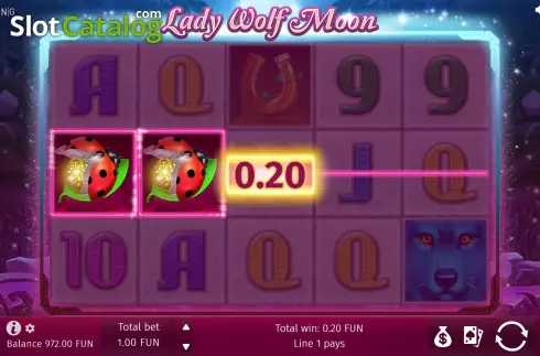 Скрин7. Lady Wolf Moon слот