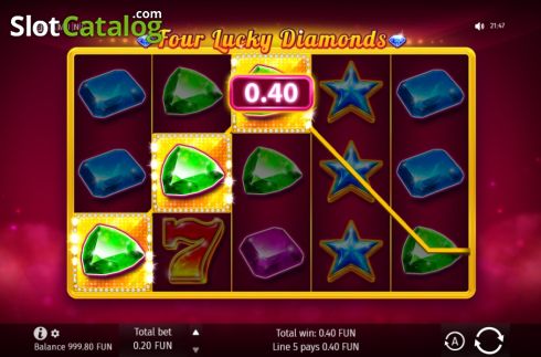 Скрин3. Four Lucky Diamonds слот