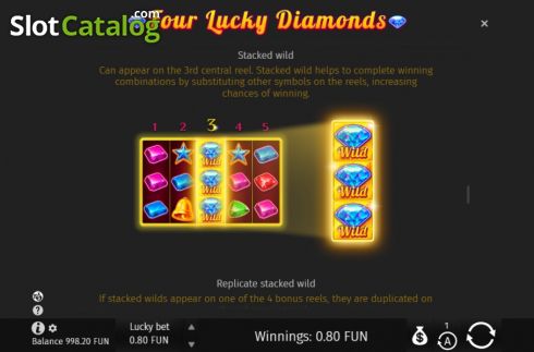 Скрин8. Four Lucky Diamonds слот