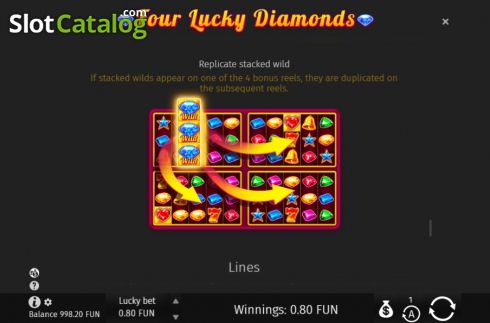 Скрин9. Four Lucky Diamonds слот