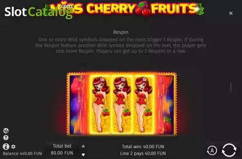 Скрин6. Miss Cherry Fruits слот
