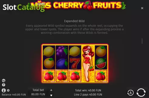Скрин7. Miss Cherry Fruits слот