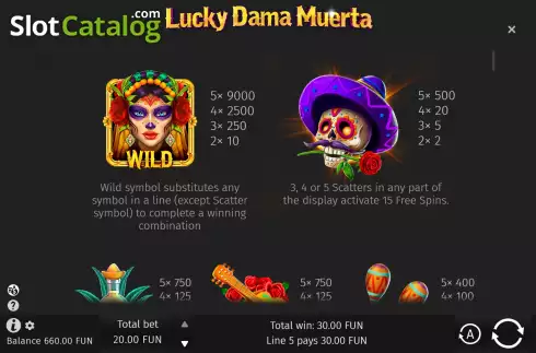 Скрин7. Lucky Dama Muerta слот