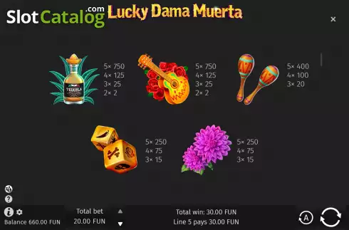Скрин8. Lucky Dama Muerta слот