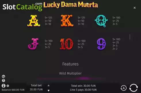 Скрин9. Lucky Dama Muerta слот