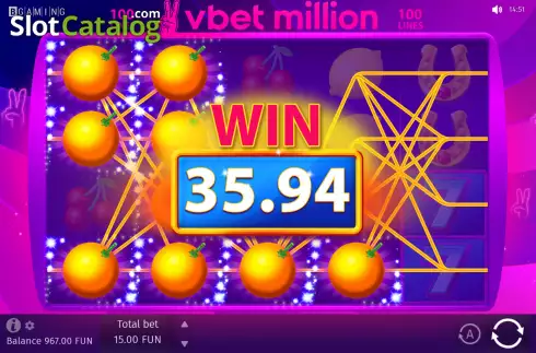 Скрин4. Vbet Million слот