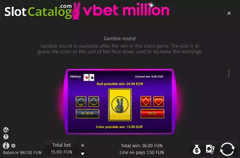 Скрин6. Vbet Million слот
