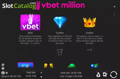 Скрин7. Vbet Million слот