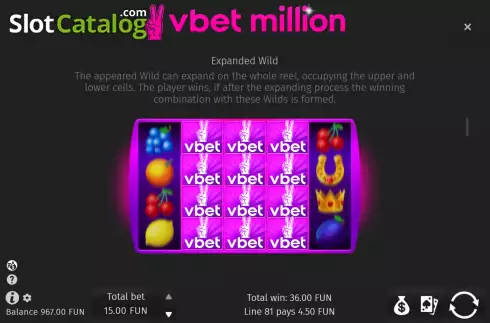 Скрин9. Vbet Million слот
