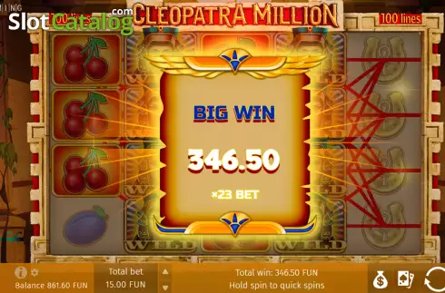 Скрин4. Cleopatra Million слот