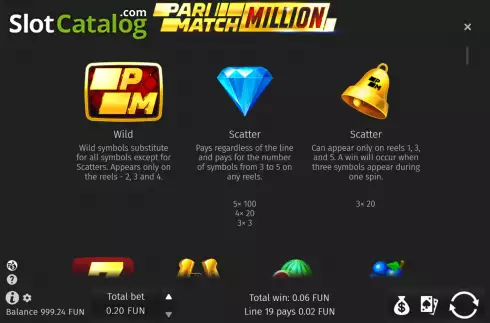 Скрин7. Parimatch Million слот