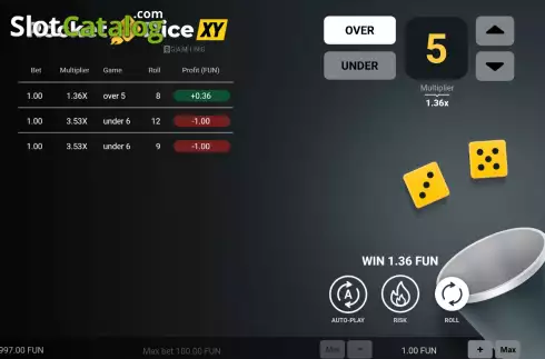 Скрин3. Rocket Dice XY слот