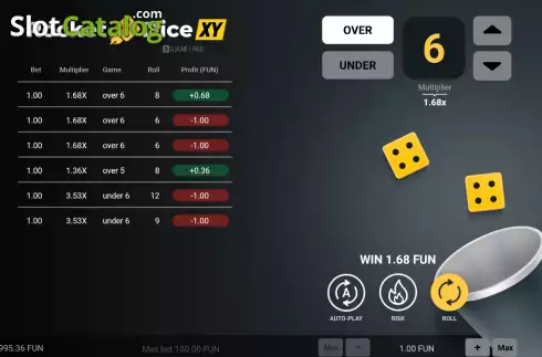 Скрин4. Rocket Dice XY слот