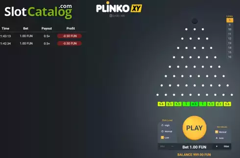 Скрин2. Plinko XY слот