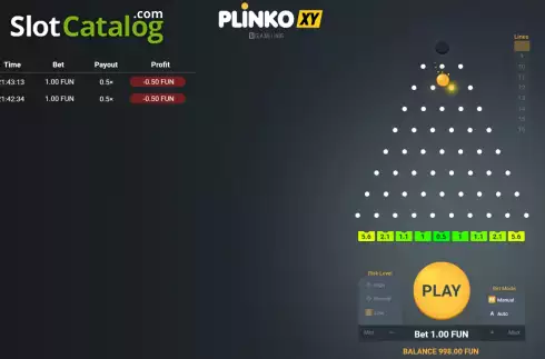 Скрин3. Plinko XY слот