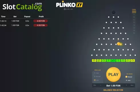 Скрин4. Plinko XY слот