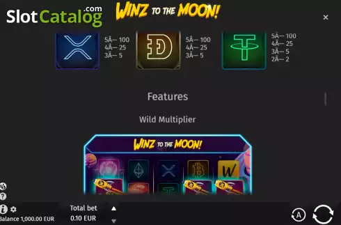 Скрин8. Winz to the Moon слот