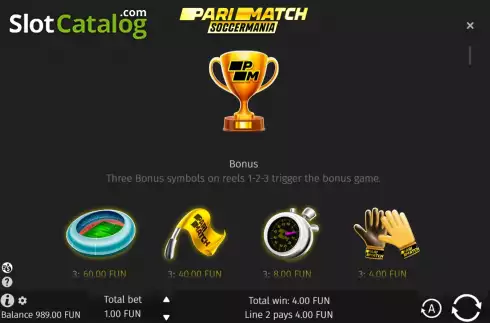 Скрин9. Parimatch Soccermania слот