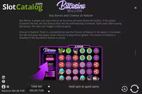 Скрин7. Bitcasino Billion слот