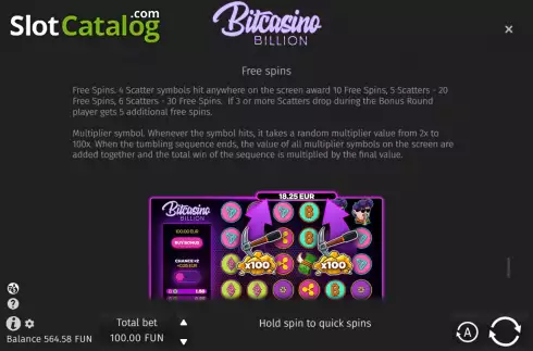 Скрин8. Bitcasino Billion слот