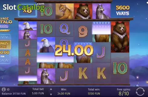 Скрин9. Savage Buffalo Spirit Megaways слот