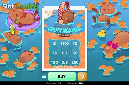 Скрин2. Capymania Orange слот