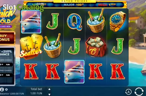 Скрин2. Catch The Gold Hold And Win слот