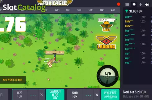 Скрин3. Top Eagle слот