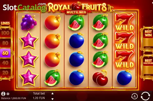 Скрин2. Royal Fruits Multilines слот
