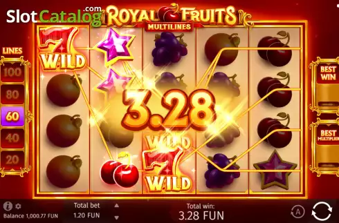 Скрин3. Royal Fruits Multilines слот