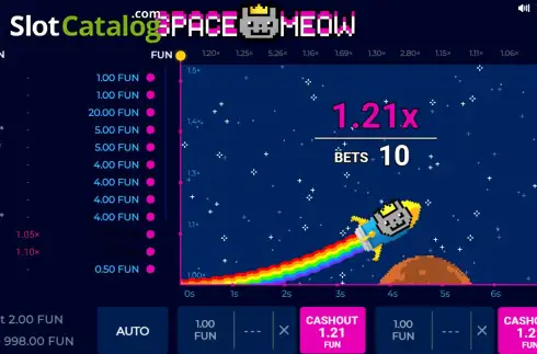 Скрин2. Space Meow слот