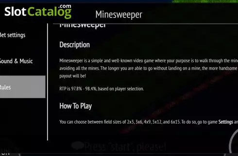 Скрин9. Minesweeper (BGAMING) слот