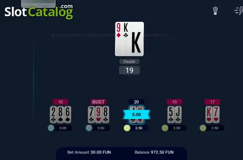Скрин3. Multihand Blackjack Pro 2 слот