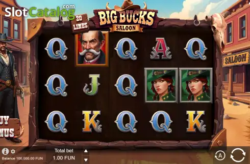Скрин2. Big Bucks Saloon слот