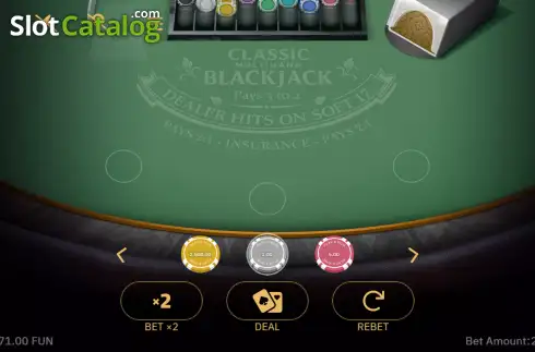 Скрин2. Classic Multihand Blackjack слот
