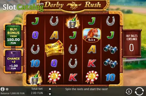 Скрин2. Derby Rush слот