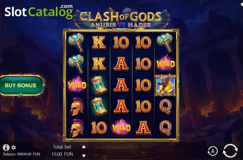 Скрин2. Clash of Gods: Anubis vs Hades слот
