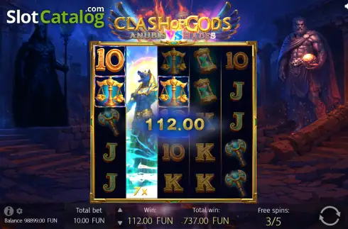 Скрин3. Clash of Gods: Anubis vs Hades слот