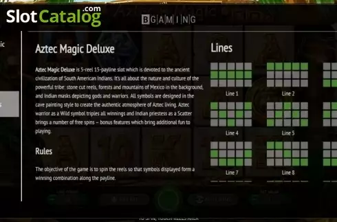 Скрин6. Aztec Magic Deluxe слот