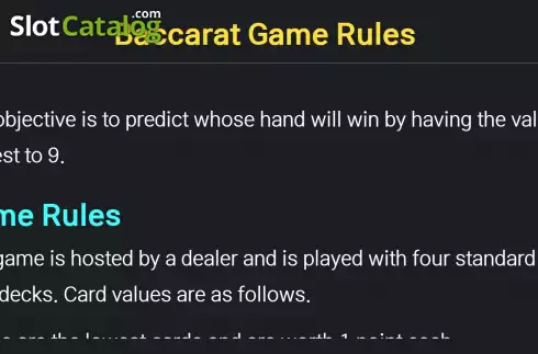 Скрин5. Baccarat Private слот