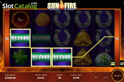 Скрин3. Sun Fire слот