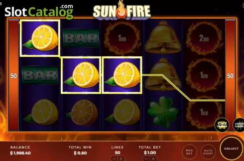 Скрин4. Sun Fire слот