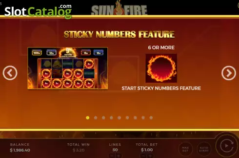 Скрин5. Sun Fire слот