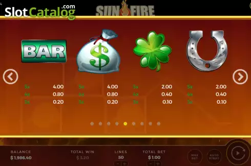 Скрин9. Sun Fire слот