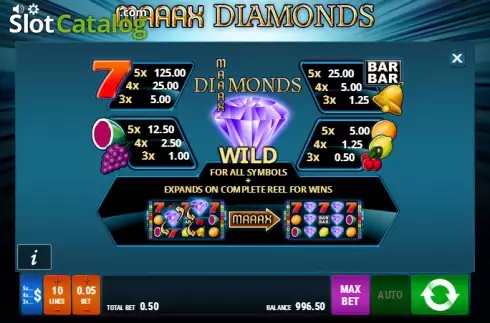 Скрин6. Maaax Diamonds слот