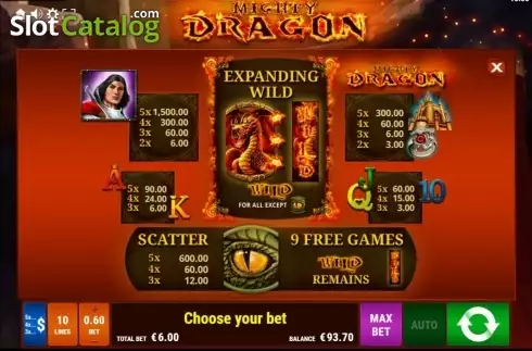 Скрин2. Mighty Dragon (Bally Wulff) слот