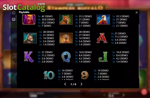 Скрин5. Stampede Buffalo 4096 Ways слот