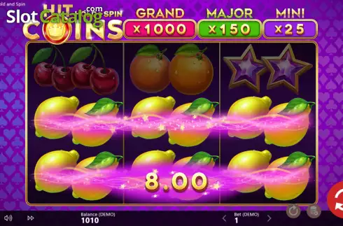 Скрин3. Hit Coins Hold and Spin слот